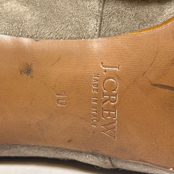 J Crew Archer Italy Suede Peep Toe Ankle Bootie Heels Womens 10 - Picture 9 of 11